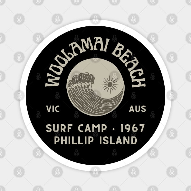Woolamai Beach Surf Camp Magnet by Timeless Chaos